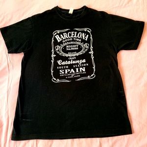 Barcelona tshirt with Jack Daniels logo style M